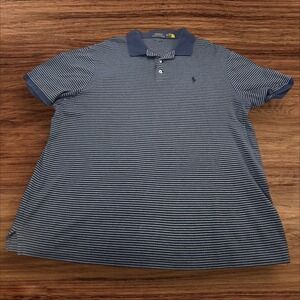 Polo Ralph Lauren Striped Polo Shirt Classic Fit Casual‎ Blue XXL